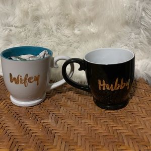 Wifey Hubby Newlyweds Coffee Cups mugs set
